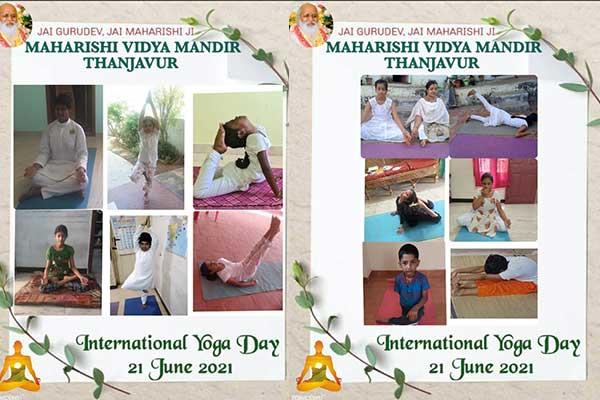 International Yoga day was celebrated with full spirit at MVM Thanjavur . The Staff ,students and few Parents watched & synchronizingly performed yoga & Meditation.